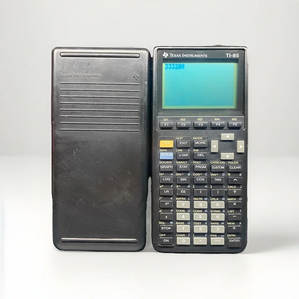 Vintage Texas Instruments TI-85 Graphing Calculator 90s STEM Engineering Case